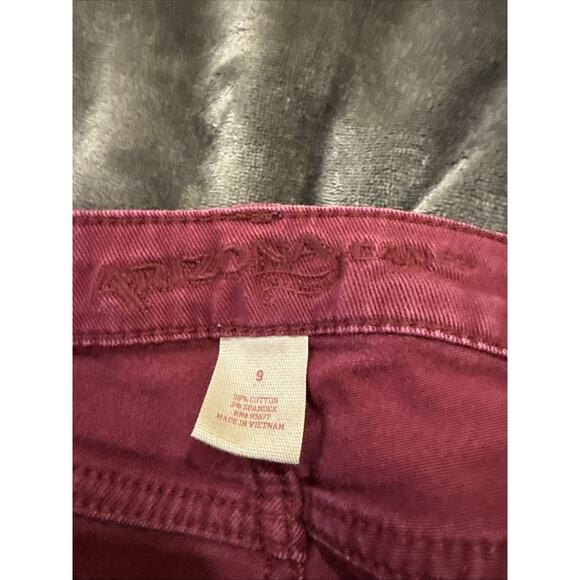 Arizona Jean Company Women's Super Skinny Jeans Burgundy Size 9 - Picture 10 of 16